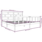  Posteljni okvir iz borovine 200x200 cm, (20647383) | Shoptok.si