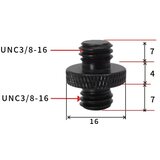 INF 5 kosov 3/8" moški moški vijačni adapter za stojalo za nosilec za kamero 3/8-16, (21579424) u