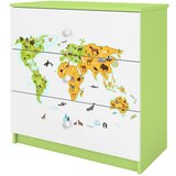  Dječja komoda - KARTA SVIJETA - zelena | shoptok.hr