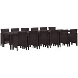  Vrtni set za objed 13 pcs Smeđa Polt ratan | shoptok.hr