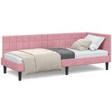  Kutni okvir kreveta s uzglavljem Ružičasta 80 x 200 cm Baršun | shoptok.hr