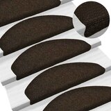  Prostirke za stepenice, samoljepljive, 30 kom., 65x21x4 cm, tamnosmeđe, poluokrugle, velike | shoptok.hr