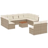 Maison Chic Seti vrtnega pohištva - Vrtna garnitura - Vrtni pohištvo set 12-delna z blazinami bež poli ratan, (21811404) | Shoptok.si