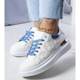 Gemre White and Blue Perforated Erin Footwear | Shoptok.si