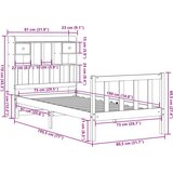  Knjižna postelja brez vzmetnice vošč. rjava 75x190 cm borovina, (21653696) | Shoptok.si