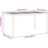  7-dijelni vrtni blagovaonski stol i stolice od čvrstog bagremovog drva | shoptok.hr