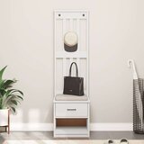 vidaXL Drevo za dvorano "SANDENS" bela 45x40x159,5 cm masivni les bora | Shoptok.si
