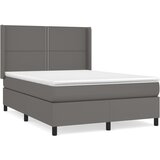 Maison Chic Box spring postelja - Vzmetna postelja z vzmetnico siva 140x190 cm umetno usnje SL7708, (21906491) | Shoptok.si