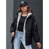 DStreet Kurtka zimowa damska pikowana SPACE czarna | Shoptok.si
