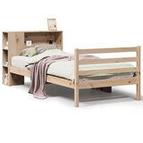 vidaXL Knjižna postelja brez vzmetnice 100x200 cm trdna borovina | Shoptok.si