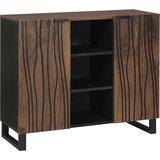 vidaXL Stranski okvir 90x33.5x75 cm iz trdega mangovega lesa | Shoptok.si