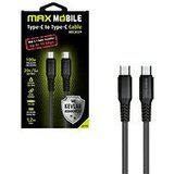 Max Mobile DATA KABEL TYPE C-TYPE C UDC3029 KEVLAR BLACK 3.1Gen.100W 5A 1.2m | shoptok.hr