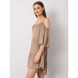 Och Bella Dress-TW-SK-BI-80840.20-dark beige | shoptok.hr