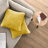 DecoKing Ukrasna jastučnica Henry 45x45 cm, boja senfa Slike