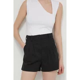 Tommy Jeans Kratke hlače ženske, črna barva, DW0DW17775