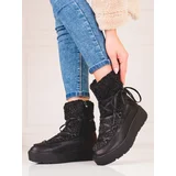 SHELOVET Women's snow boots on the platform black