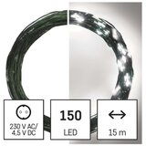  LED božična nano veriga zelena, 15 m, zunanja in notranja, hladna bela, časovnik | Shoptok.si
