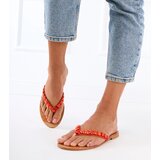 Gemre Orange flip-flops decorated with stones Liwiros | Shoptok.si