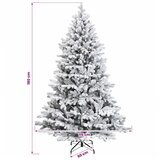  Umjetno božićno drvce s nogom 180 cm 300 LED lampica - Zelena i bijela 180 cm s LED svjetlima | shoptok.hr