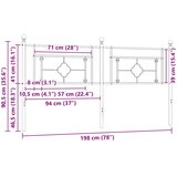  Metalno zamjensko uzglavlje crno 193 cm | shoptok.hr