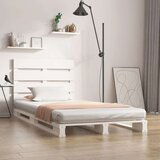  Posteljni okvir bel 75x190 cm trdna borovina 2FT6 | Shoptok.si