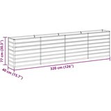  Vrtna visoka greda Svetlo rjava 320 x 40 x 77 cm | Shoptok.si