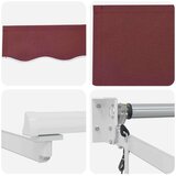  Električni zložljiv senčnik Bordo rdeča 2,5 x 2 m, (5000205964) | Shoptok.si