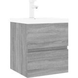 vidaXL Omarica z vgradnim umivalnikom siva sonoma inženirski les, (20716405) | Shoptok.si