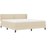  Krevet s opruga kutije s uzglavljem Krema 200 x 180 cm tkanina | shoptok.hr
