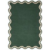 Flair Rugs Temno zelena ročno tkana preproga iz mešanice volne 160x230 cm Rivo Wool – | Shoptok.si