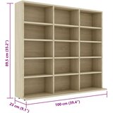 Ormarić za CD-ove boja hrasta 100x23x89,5 cm konstruirano drvo | Eponuda.ba