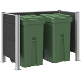  Ograja za koš za smeti Siva 161 x 85 x 115 cm Aluminij in WPC, (5000241908) | Shoptok.si