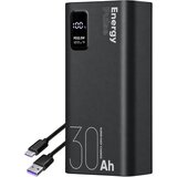  Obal Me EnergyPulse prenosna baterija 30000mAh 22W z digitalnim zaslonom črne barve Cene