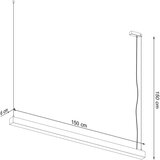  Obesna svetilka PINNE 150 črna, (21347826) | Shoptok.si