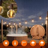  LED prigušiva spoljni dekorativni lanac 36xE12/1W/24/230V 22,35 m IP65 crna + sa daljinskim upravljačem | Eponuda.com