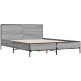 vidaXL Okvir kreveta boja hrasta 160x200 cm konstruirano drvo i metal | shoptok.hr