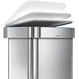 simplehuman Jeklen koš za smeti s pedalom v srebrni barvi 45 l – | Shoptok.si