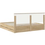  Konstrukcija postelje s predalom Sonoma hrast 200 x 200 cm, (5000121474) | Shoptok.si
