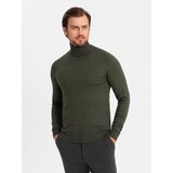 Ombre Knitted men's RELAXED FIT sweater with patterns - navy blue | Shoptok.si