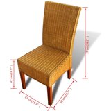  Jedilni stoli 6 kosov rjavi naravni ratan, (20624441) | Shoptok.si
