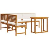  Set za vrtno blagovanje od 4 dijela s udobnim jastučićima od akacije | shoptok.hr
