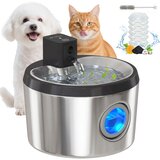 PawHut 4-litrski brezžični mačji vodnjak iz nerjavečega jekla s senzorjem gibanja in 6 filtri, (5000239928) | Shoptok.si