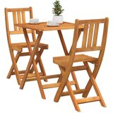 Bistro set 3 pcs Prirodna nafta Čvrsto drvo akacije | shoptok.hr