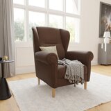 Ropez Temno rjav fotelj z naslonom Swan – | Shoptok.si