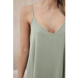 Kesi Włoski Muslin dress with straps light khaki | Shoptok.si