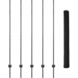 vidaXL Ograda stupovi 10 kom U-kanal siva 150 cm čelik | shoptok.hr