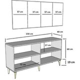 Hanah home komoda owen white gold