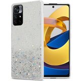Cadorabo Ohišje, združljivo z Xiaomi POCO M4 PRO 5G in prozorna z bleščicami - Zaščitni ovitek iz prožnega silikona TPU s svetlečimi bleščicami, (20860206) | Shoptok.si