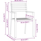  Složive Vrtne Stolice 6 kom 54.5x56x89 cm Čvrsta tikovina | shoptok.hr