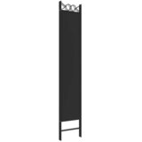 Sobna pregrada s 4 panela crna 160x220 cm od tkanine | shoptok.hr